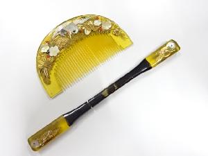 アンティーク　象嵌　櫛・笄セット